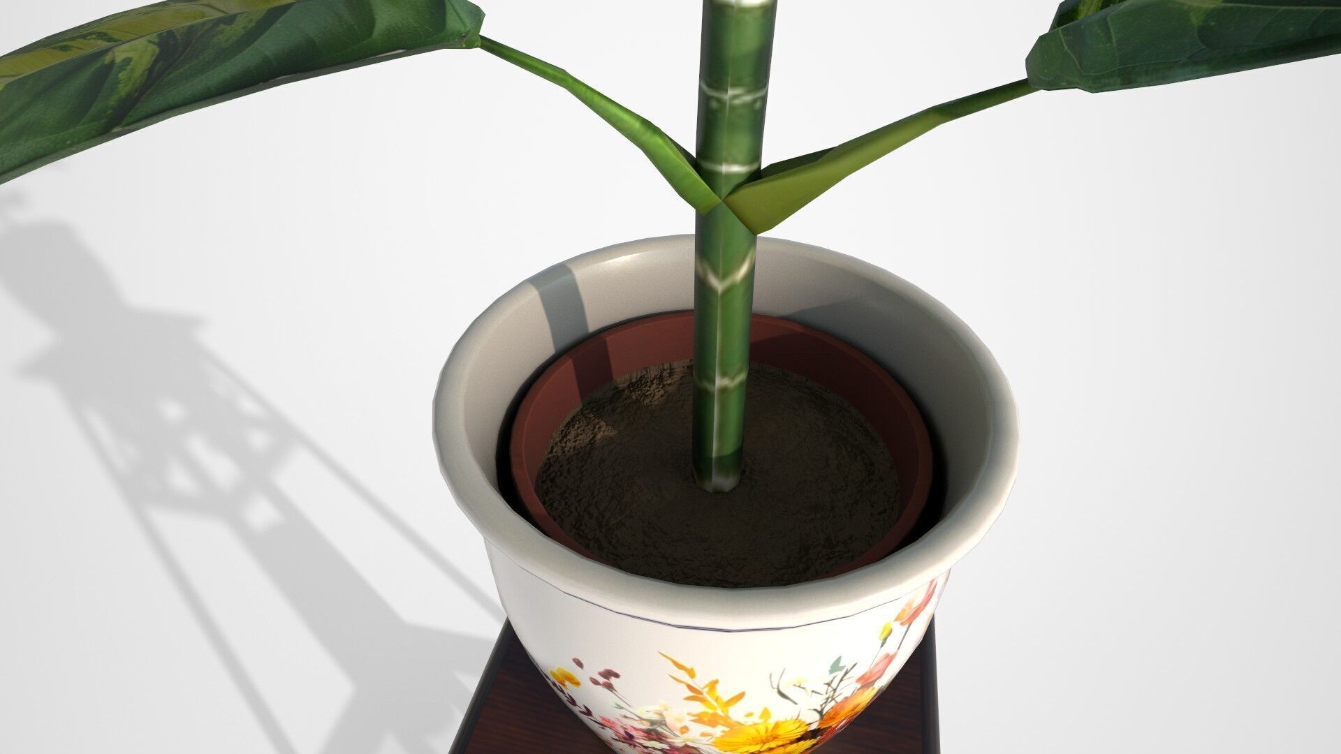 Ornate Flower Table DIEFFENBLOOM Low-poly 3D model_6