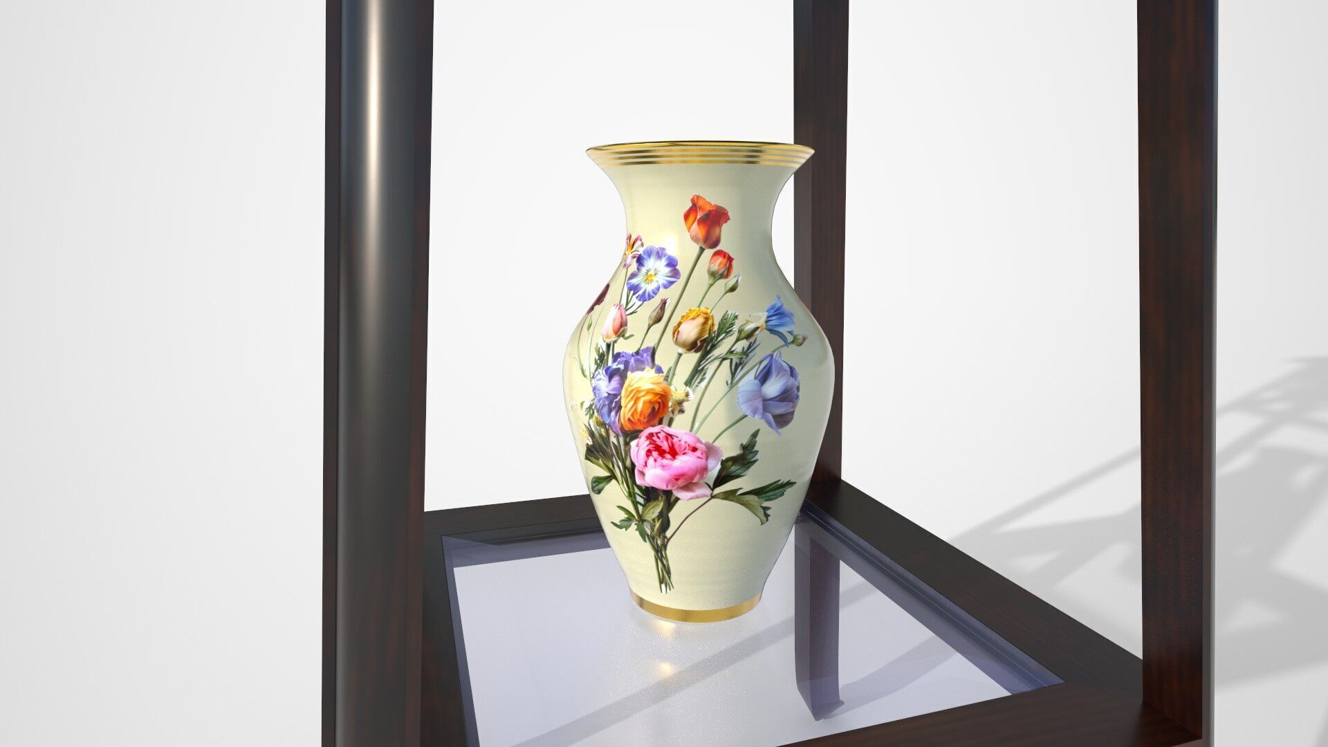 Ornate Flower Table DIEFFENBLOOM Low-poly 3D model_12