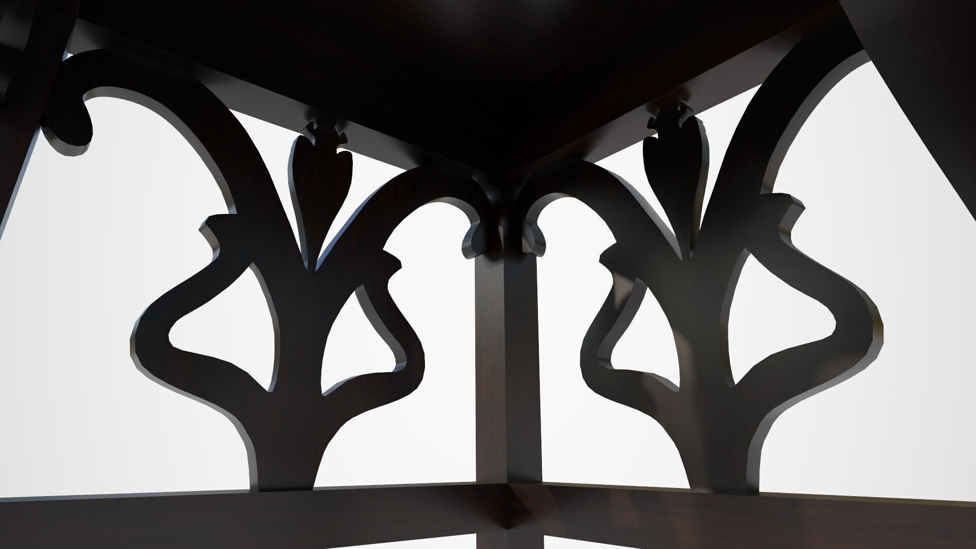 Ornate Flower Table DIEFFENBLOOM Low-poly 3D model_11