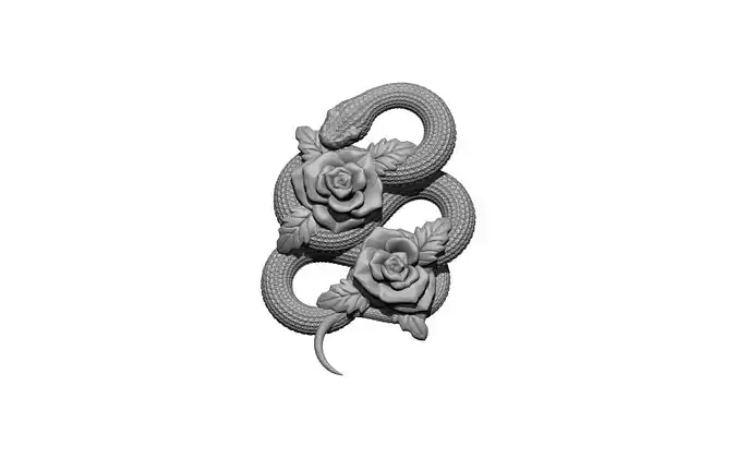 snake plant rose 3D print model