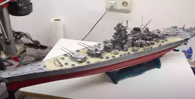 1-350 Satsuma Model Battleship Kit 3D print model