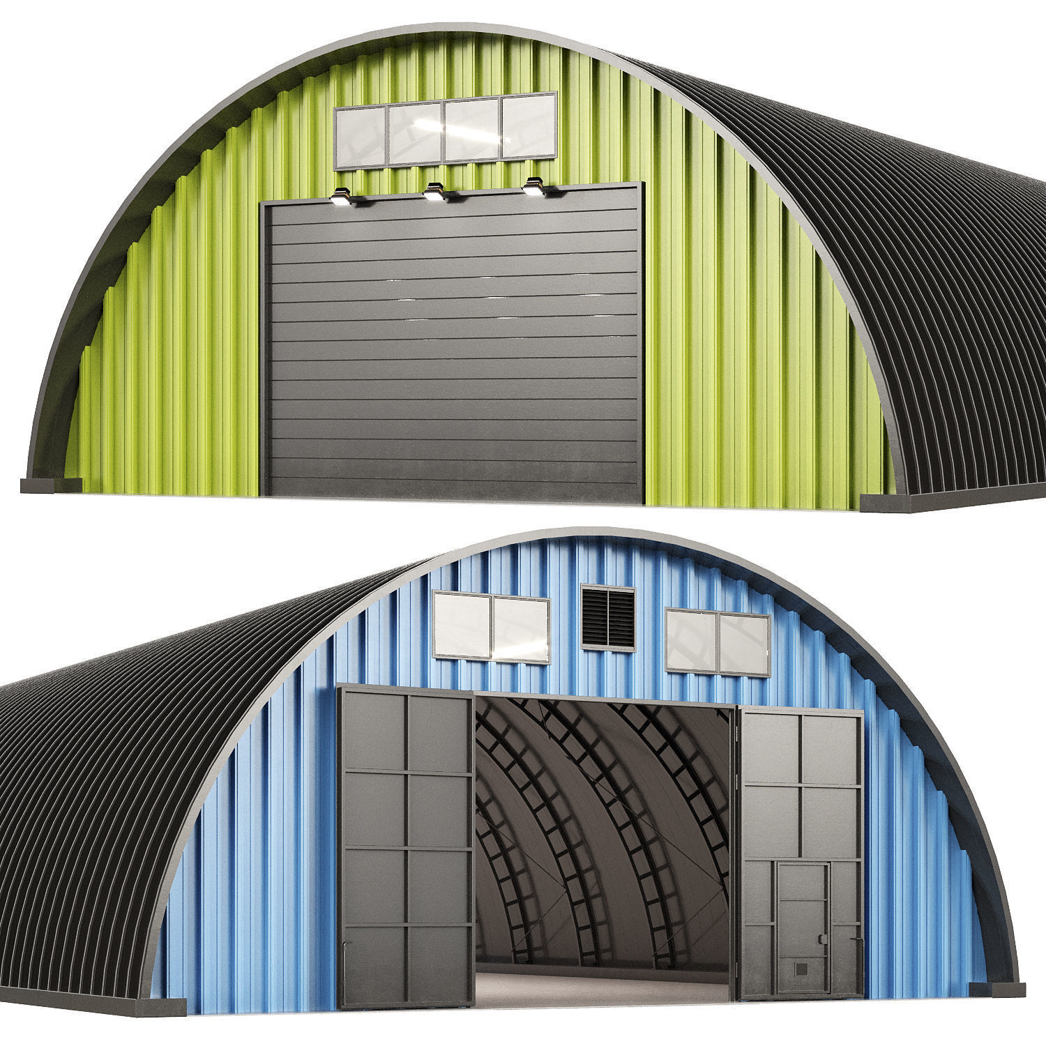 Warehouse hangar 3D model_2