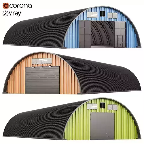 Warehouse hangar 3D model