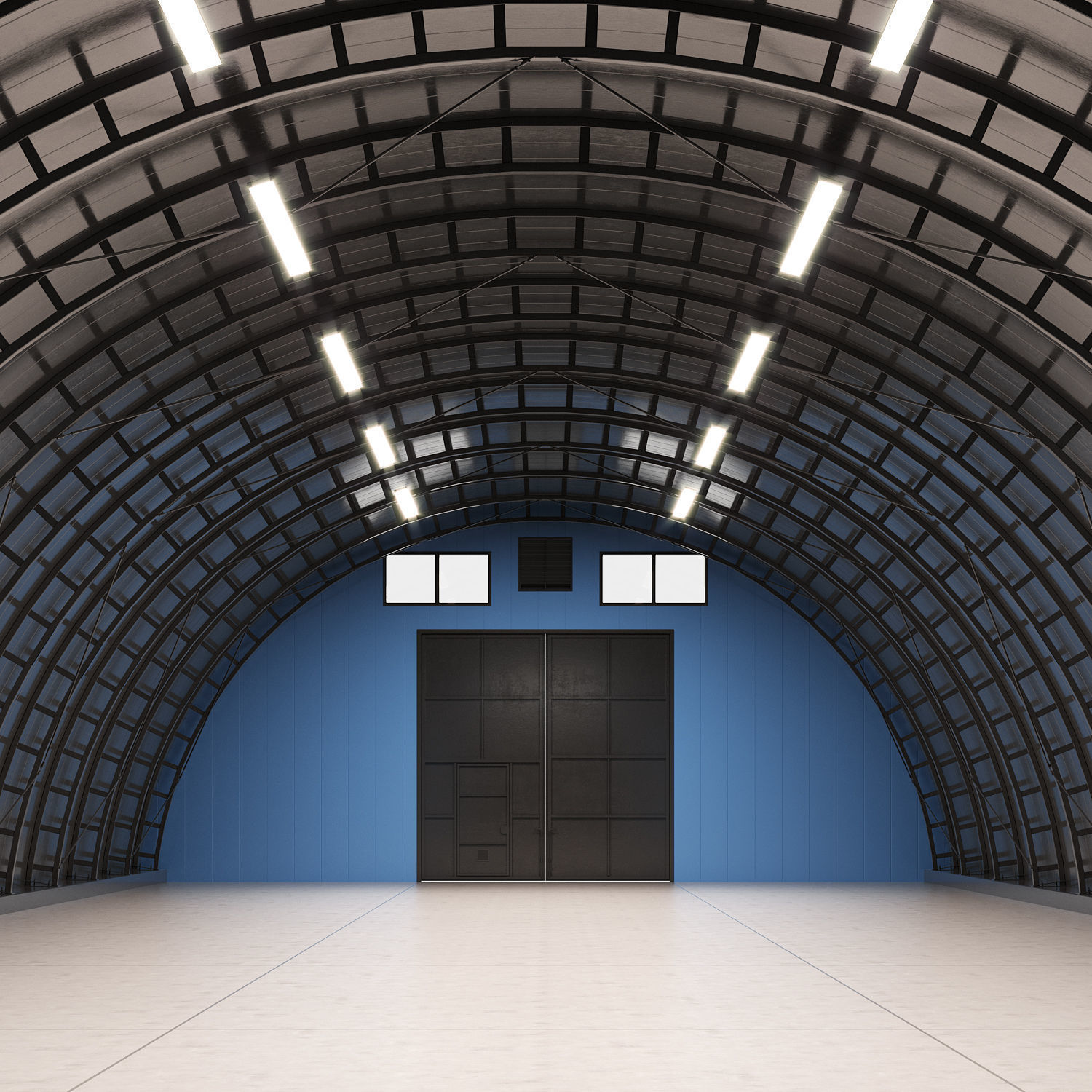 Warehouse hangar 3D model_4