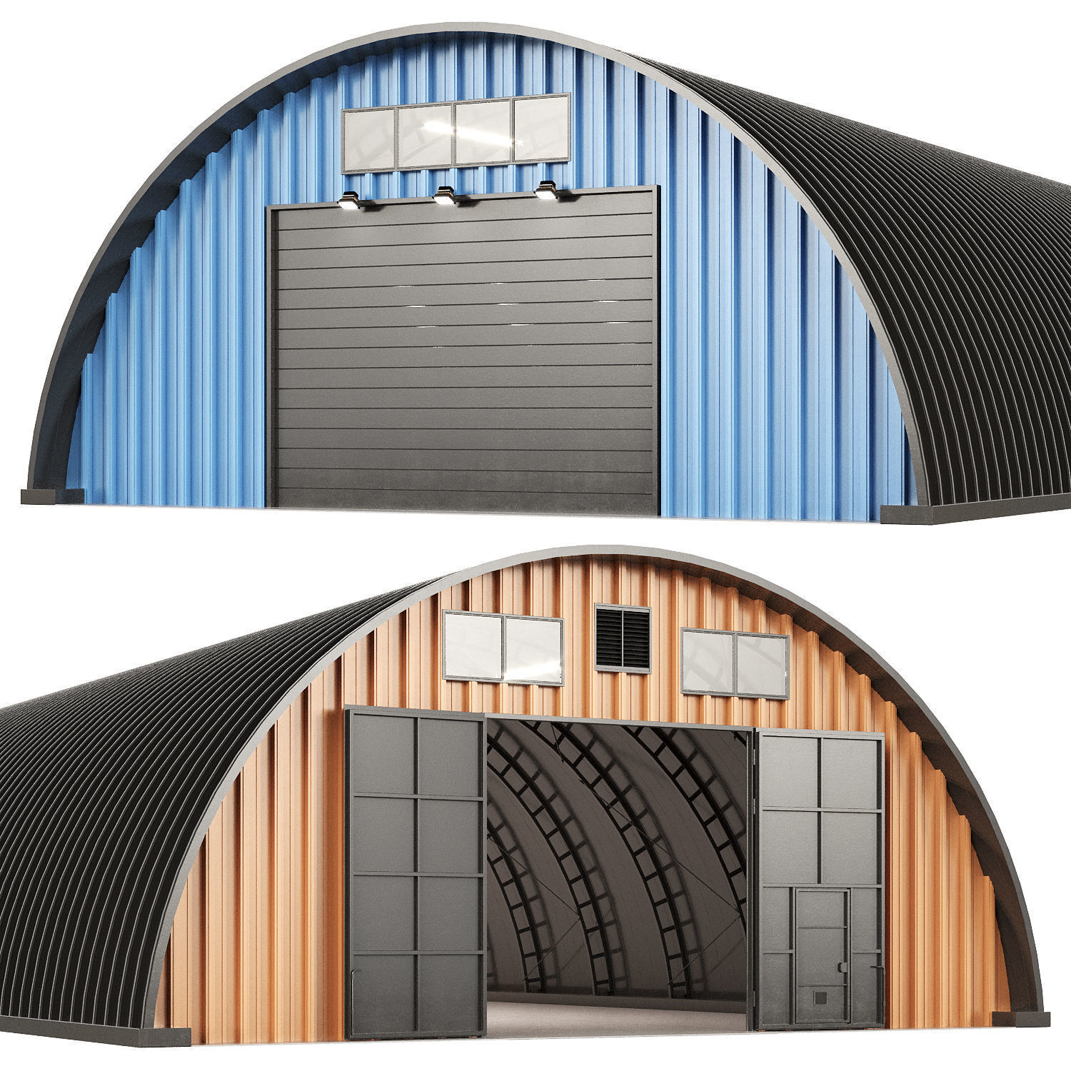 Warehouse hangar 3D model_1