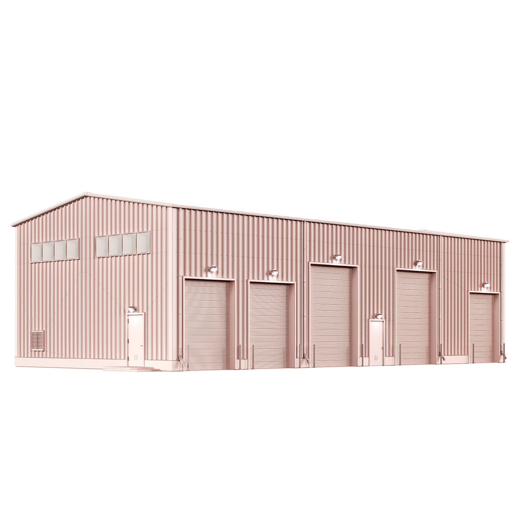 Warehouse hangar 3D model_4