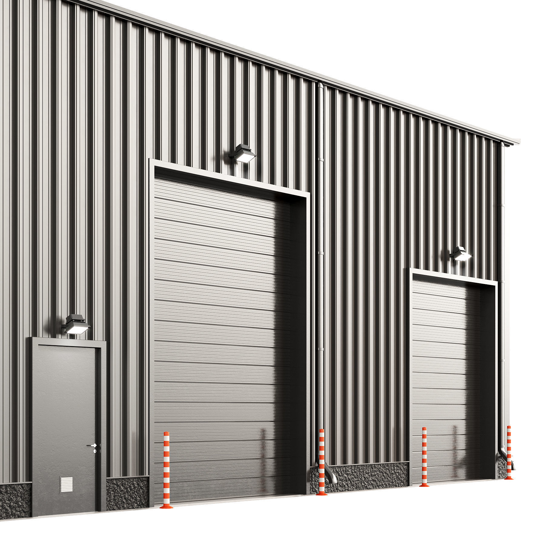 Warehouse hangar 3D model_1