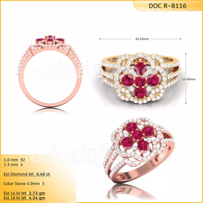 LOVE RING 38 Adet 3D print model