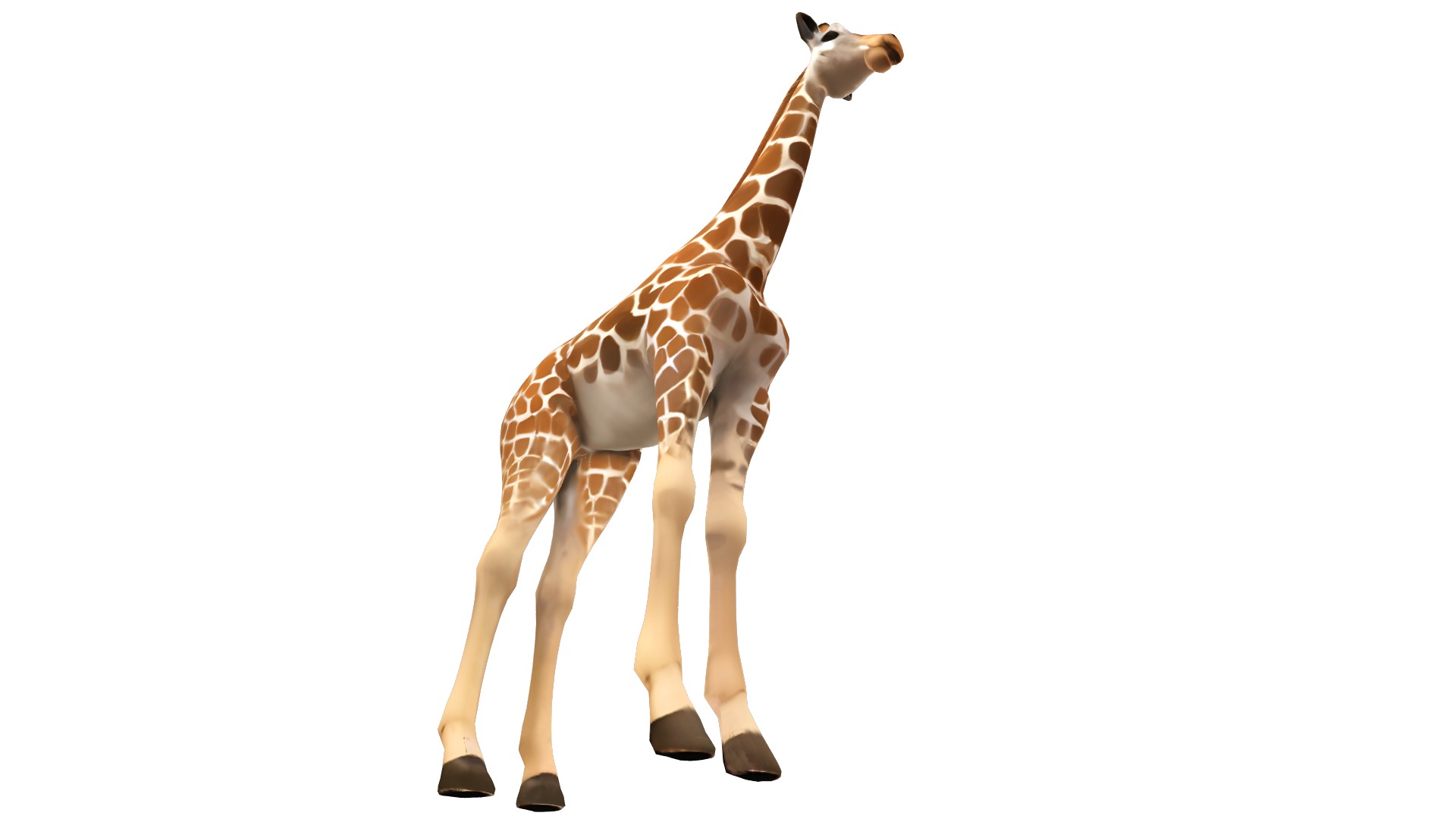 Giraffe Lowpoly Realistic Low-poly 3D model_5