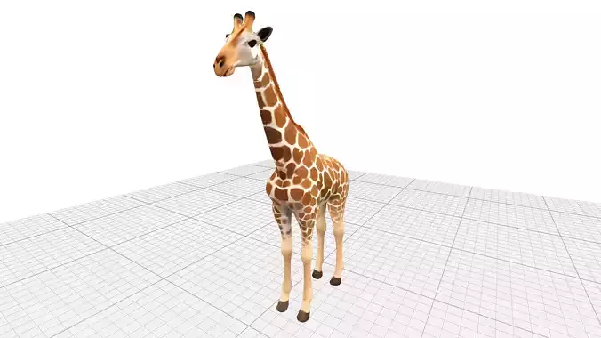 Giraffe Lowpoly Realistic Low-poly 3D model