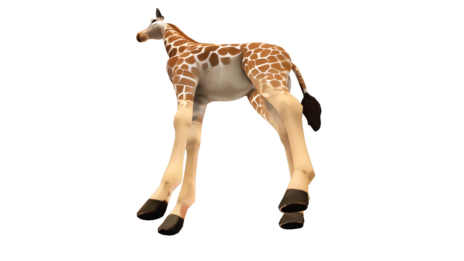 Giraffe Lowpoly Realistic Low-poly 3D model_6