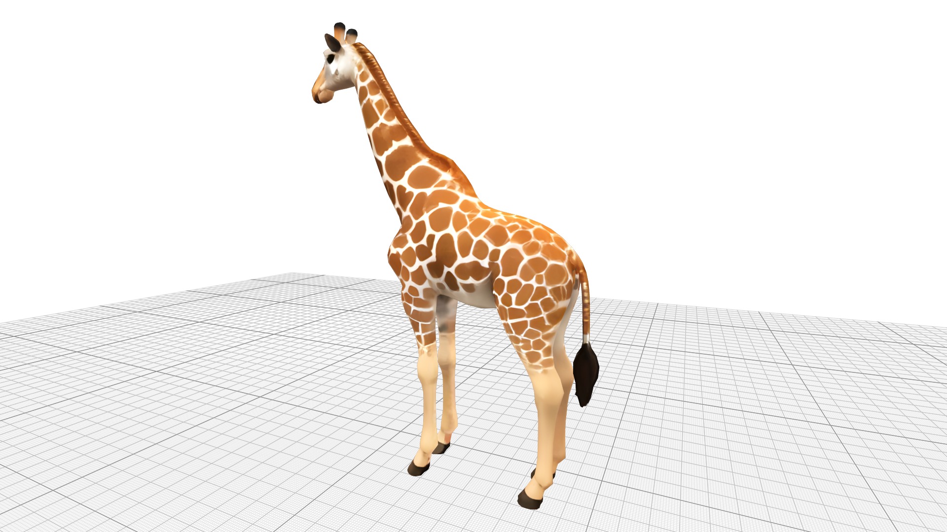 Giraffe Lowpoly Realistic Low-poly 3D model_2