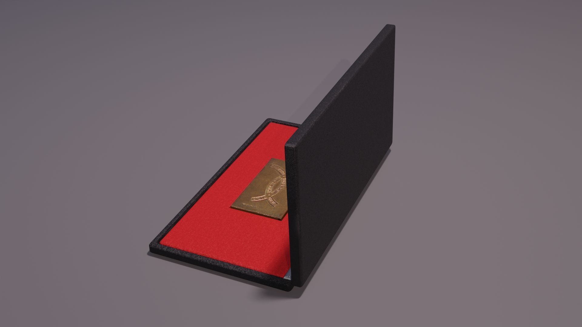 Award Plaque Large Low-poly 3D model_2