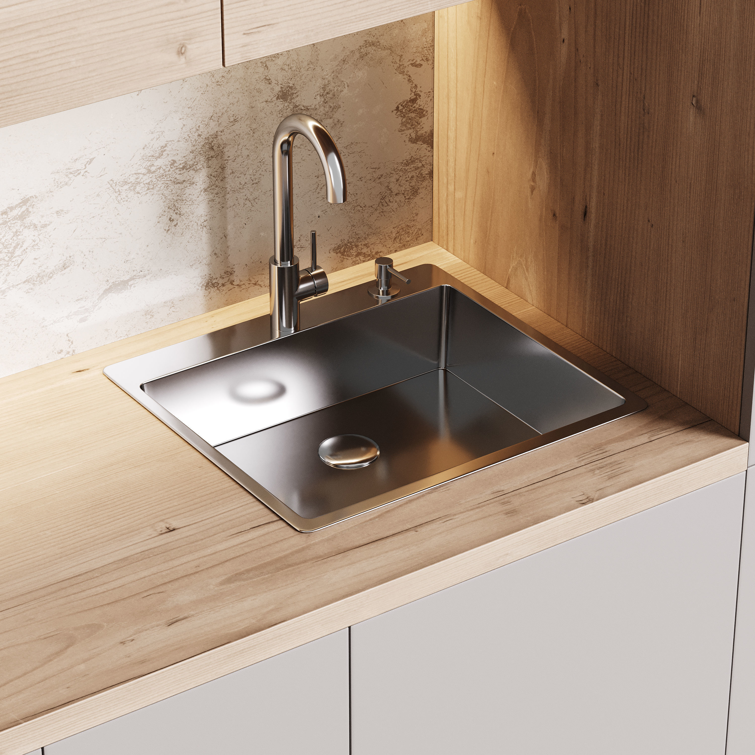 Modern kitchen 02 3D model_14