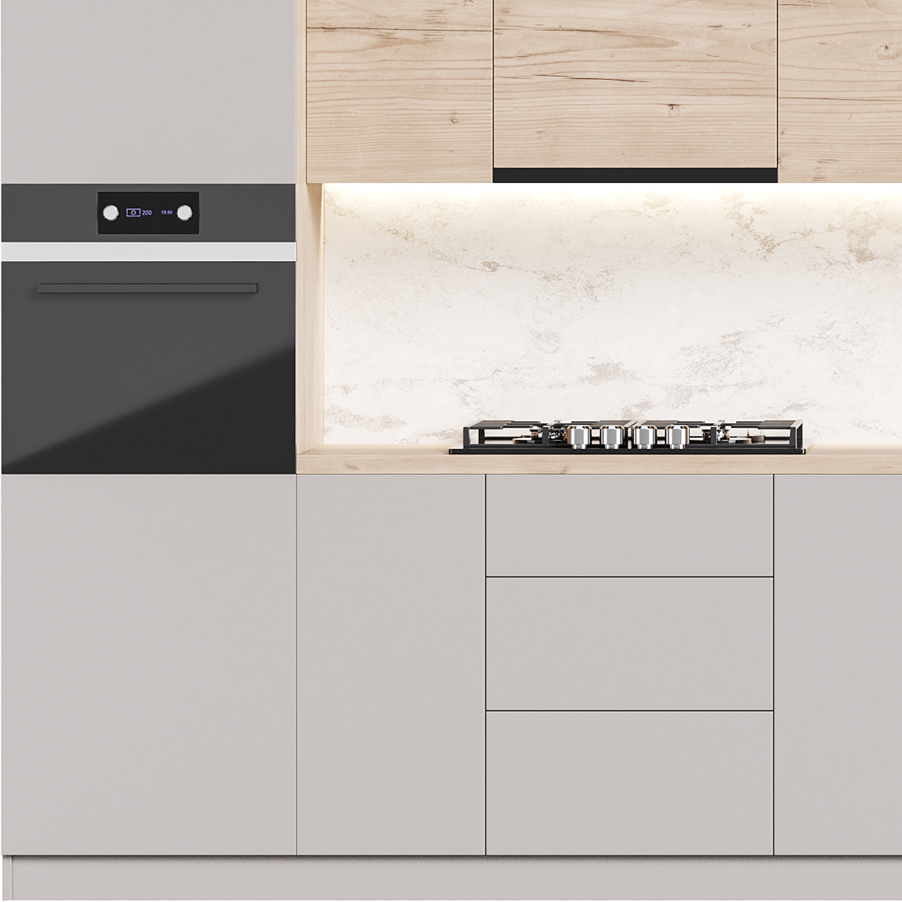 Modern kitchen 02 3D model_9