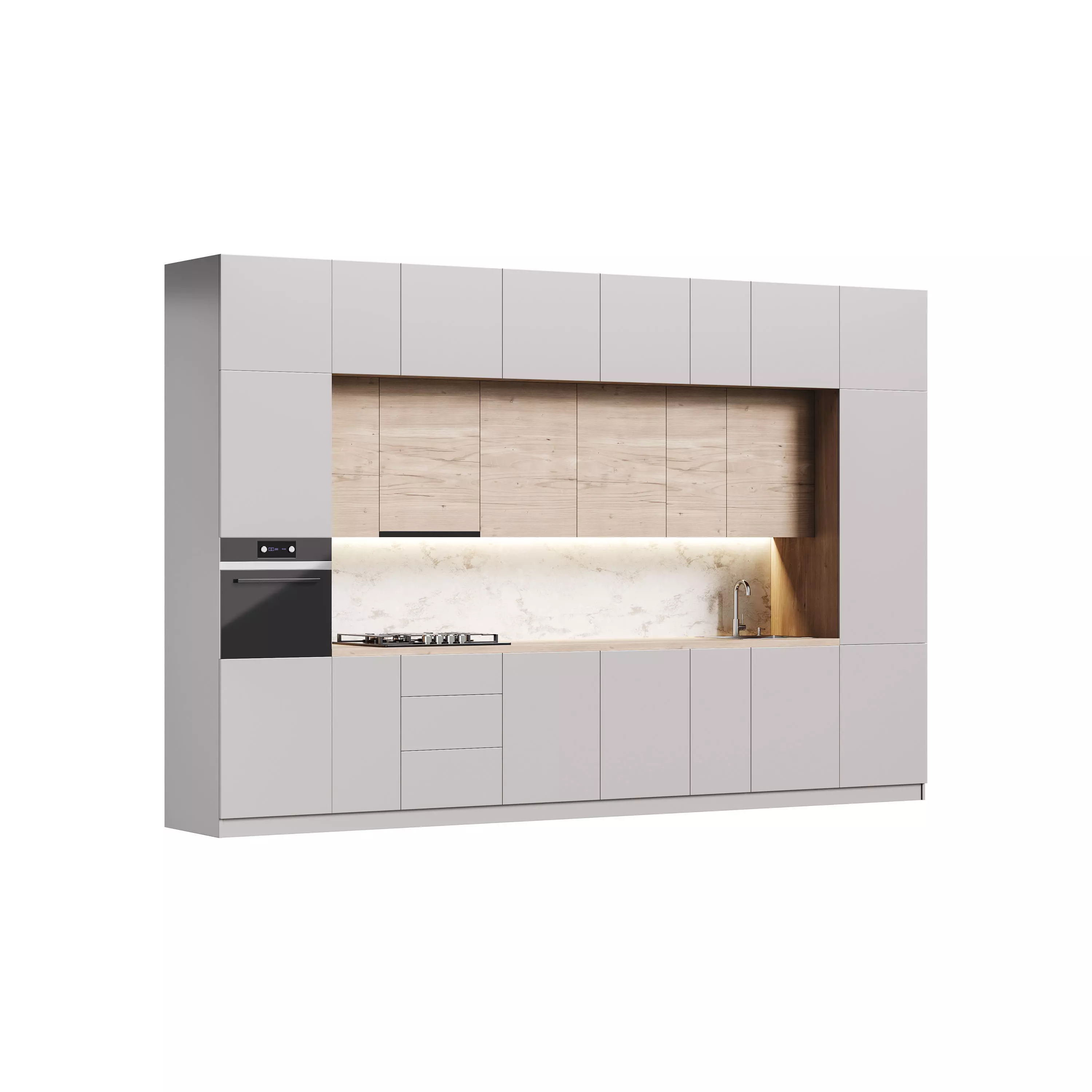 Modern kitchen 02 3D model_0