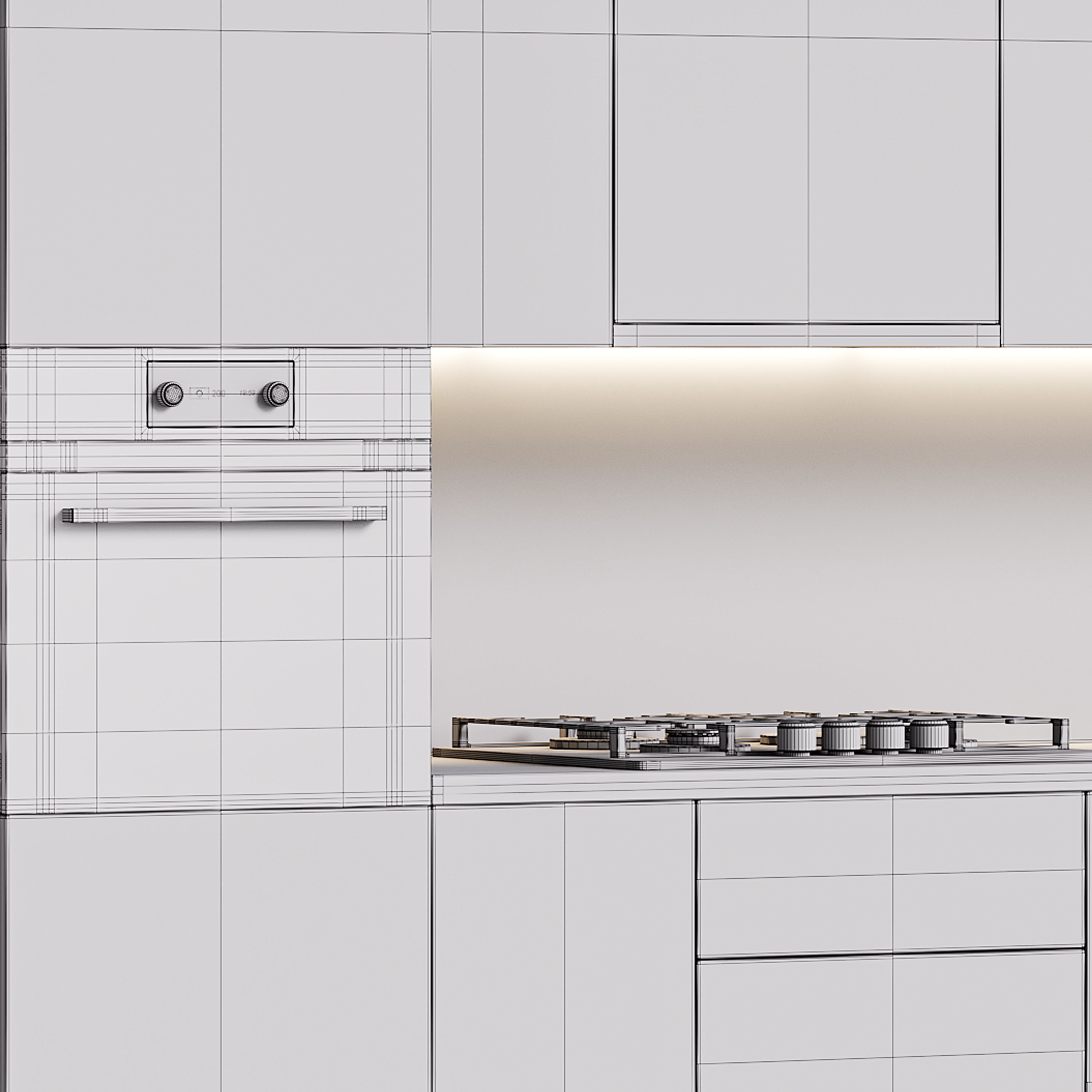 Modern kitchen 02 3D model_16