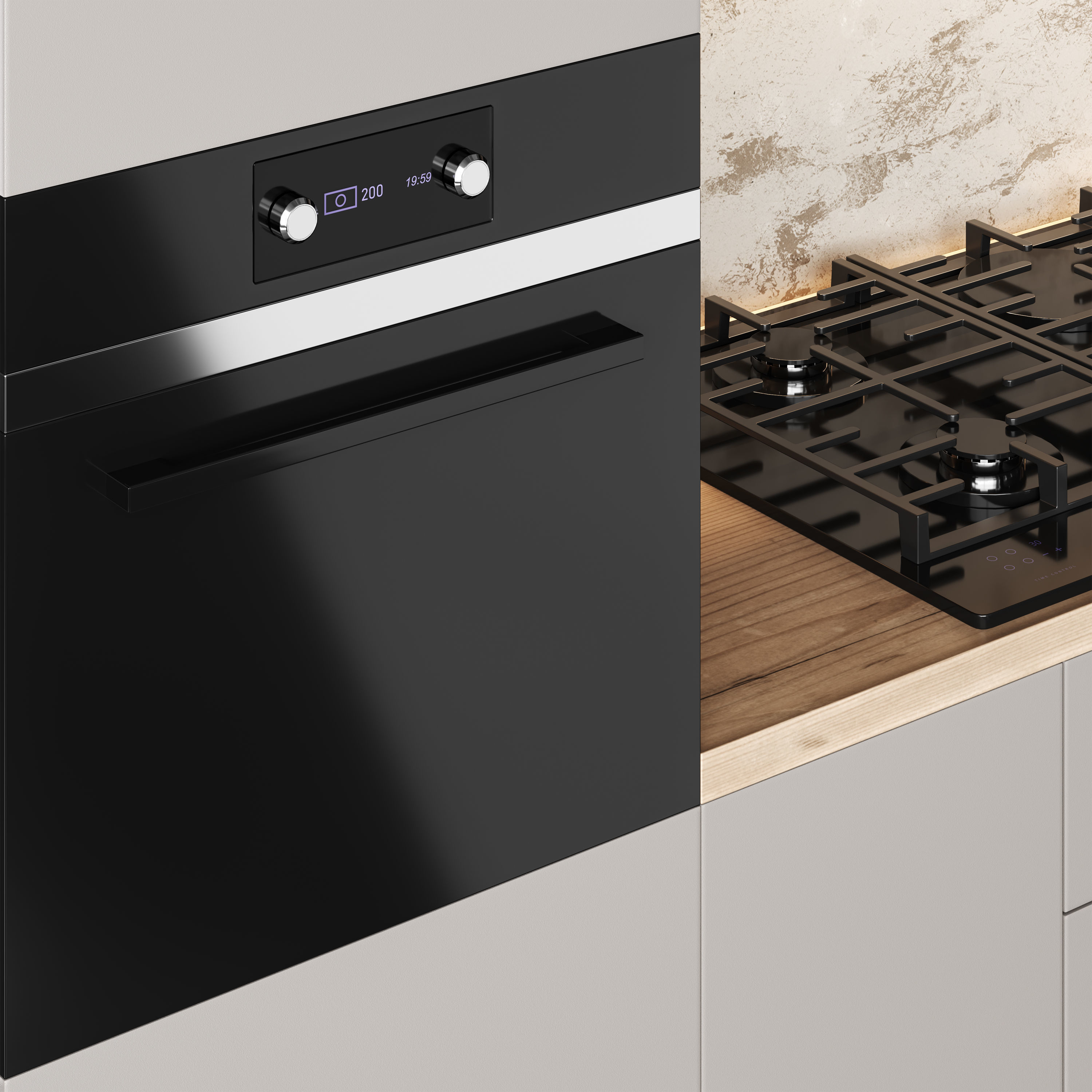 Modern kitchen 02 3D model_5