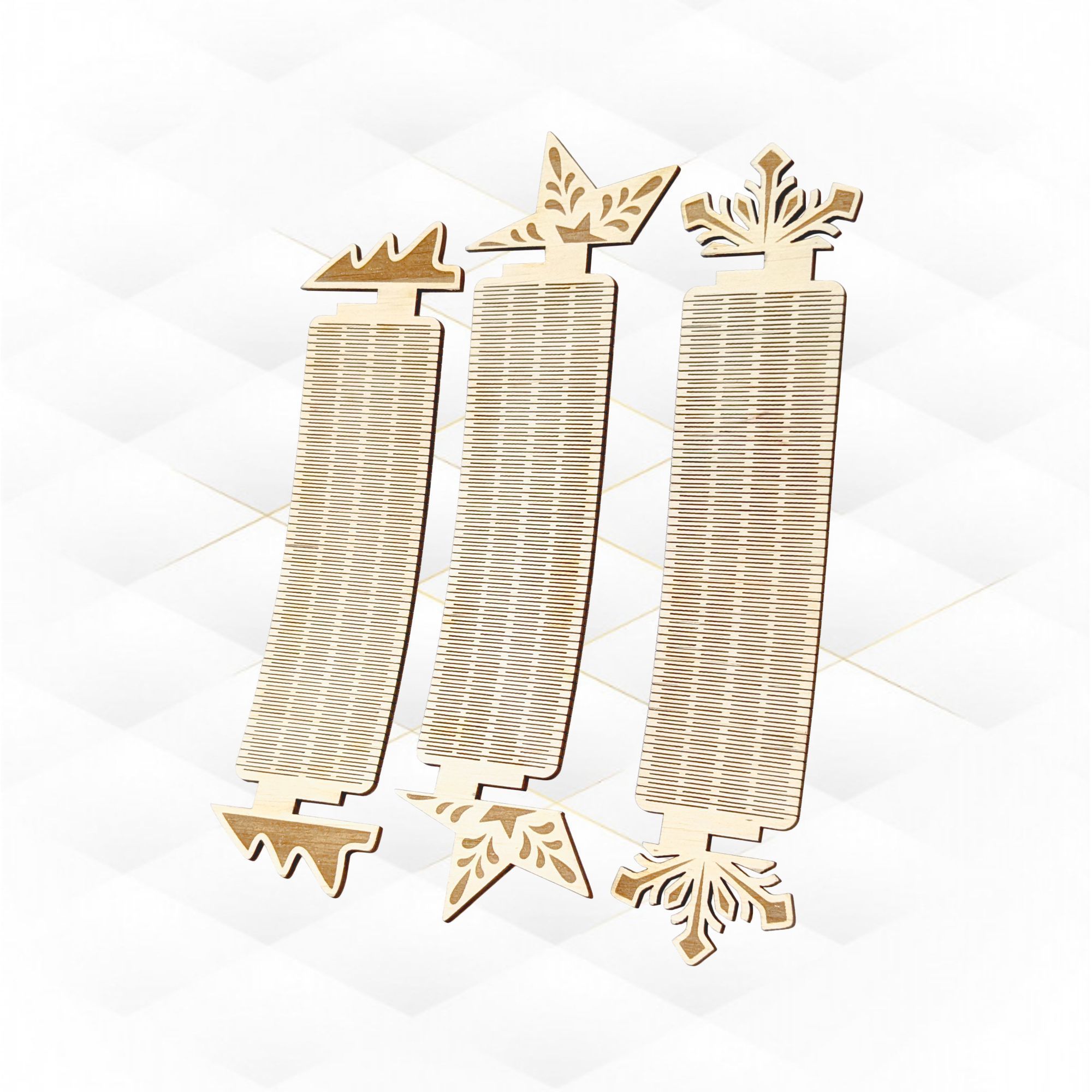 Christmas gift Napkin Holder laser cutting design 3D print model_3