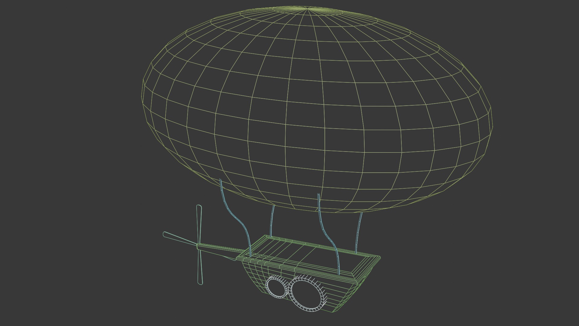 Flying Ship Free low-poly 3D model_5