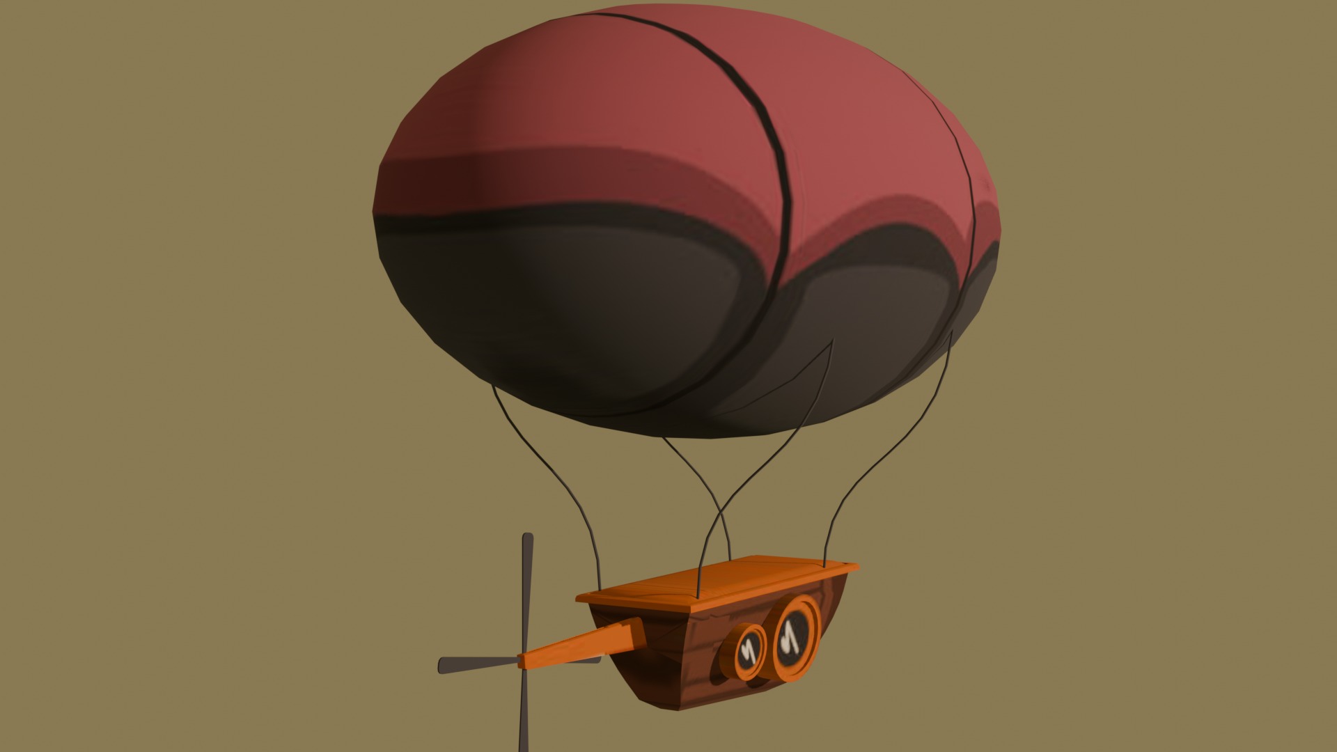 Flying Ship Free low-poly 3D model_2