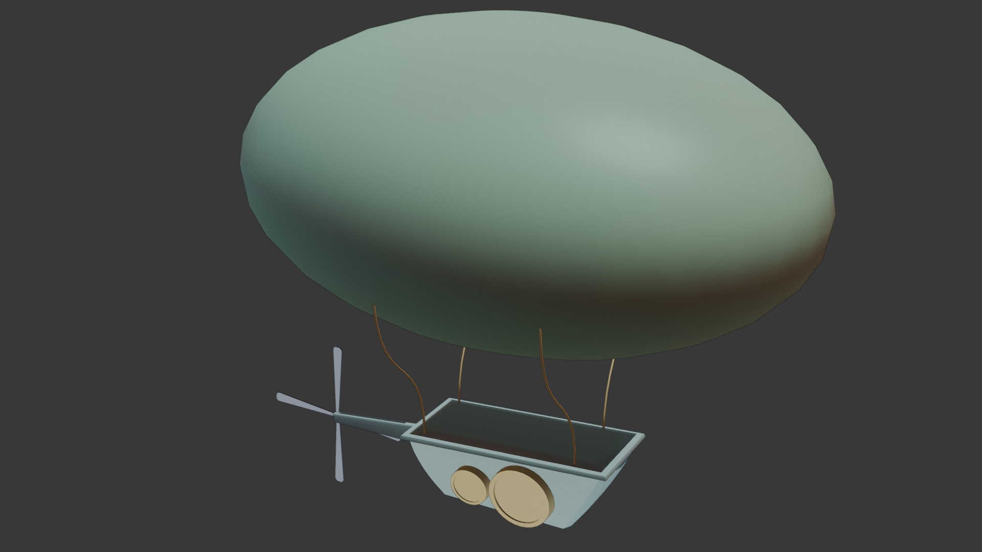 Flying Ship Free low-poly 3D model_4