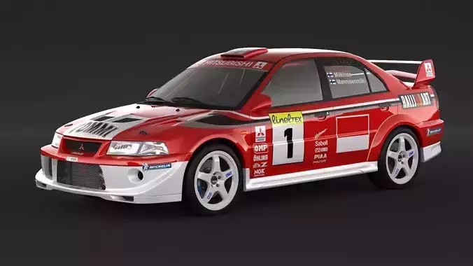 Mitsubishi Lancer Evolution 6 Tme Rally Car 3D model