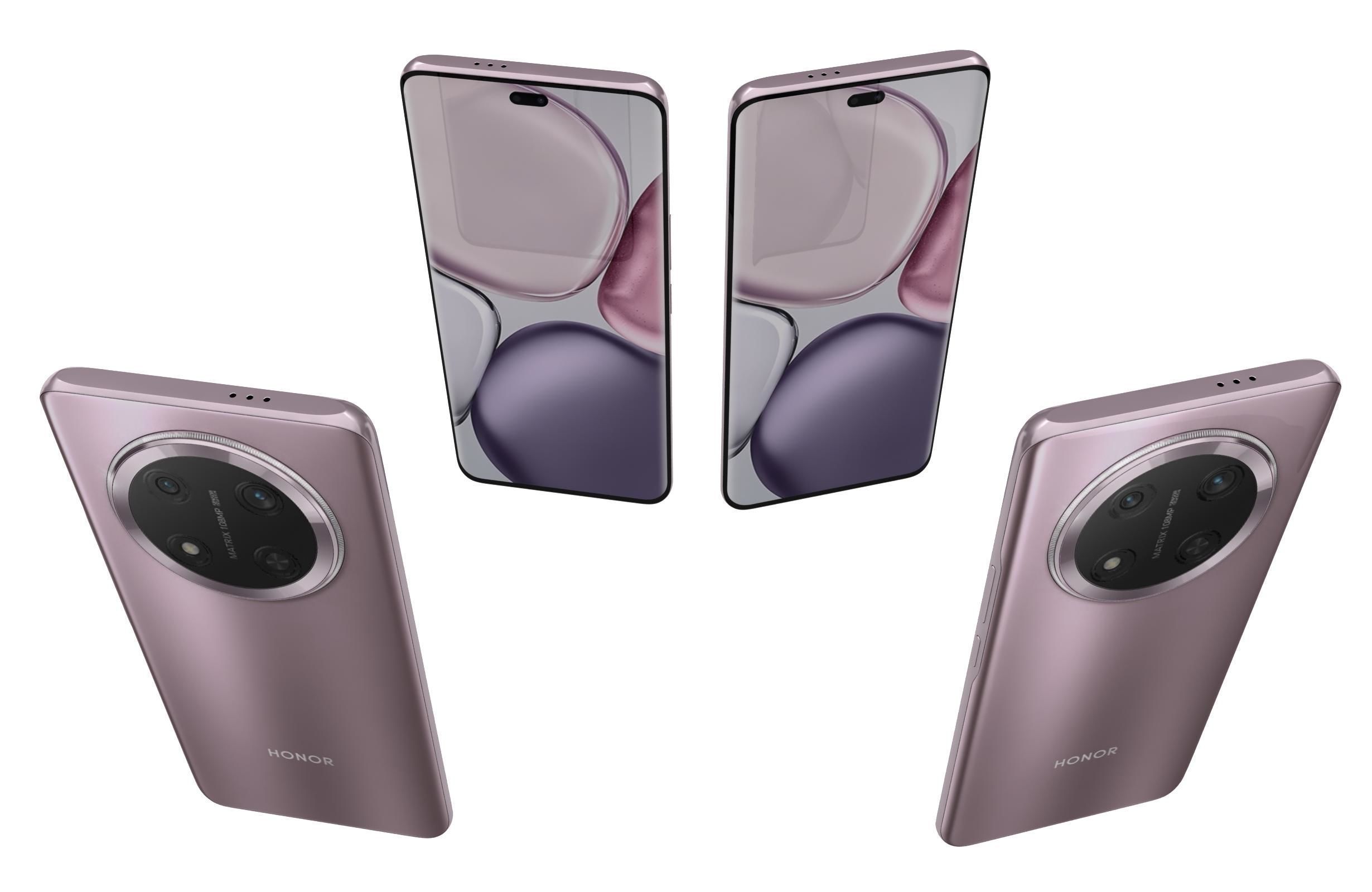 Honor X9C Titanium Purple 3D model_3