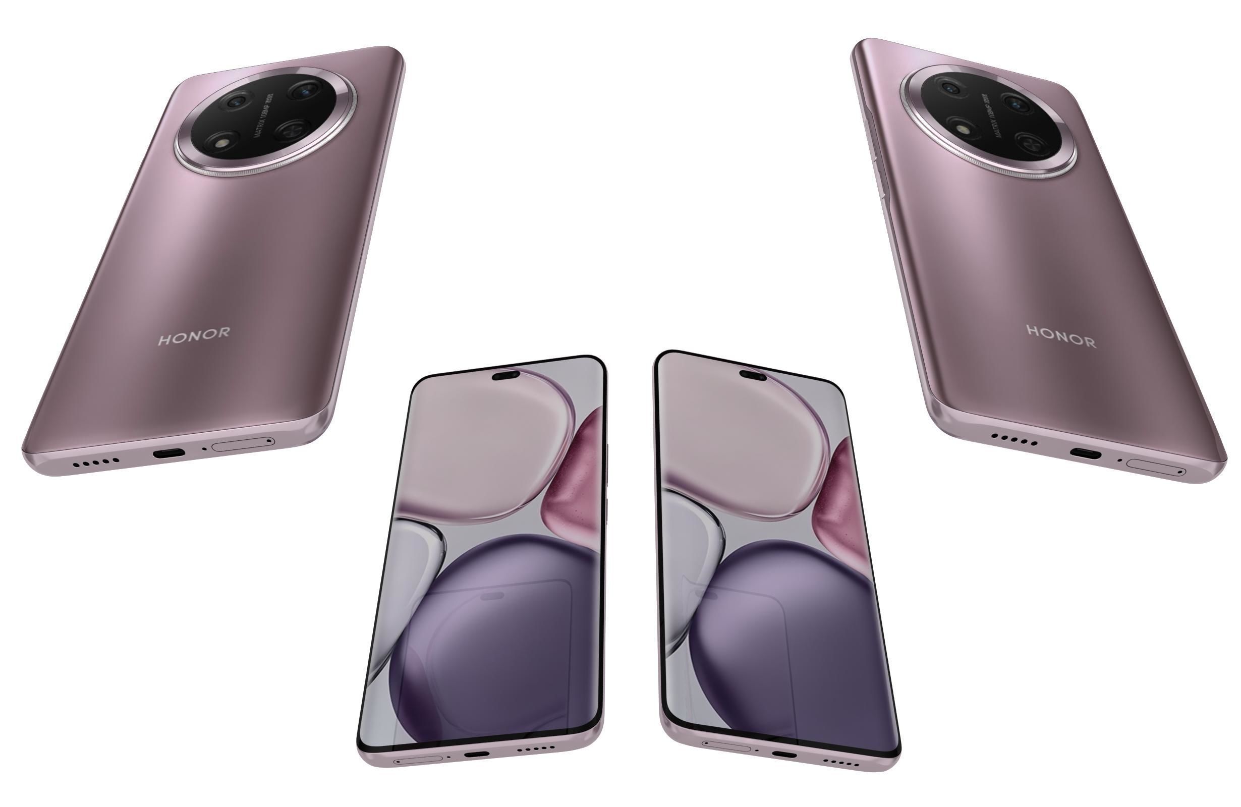 Honor X9C Titanium Purple 3D model_5