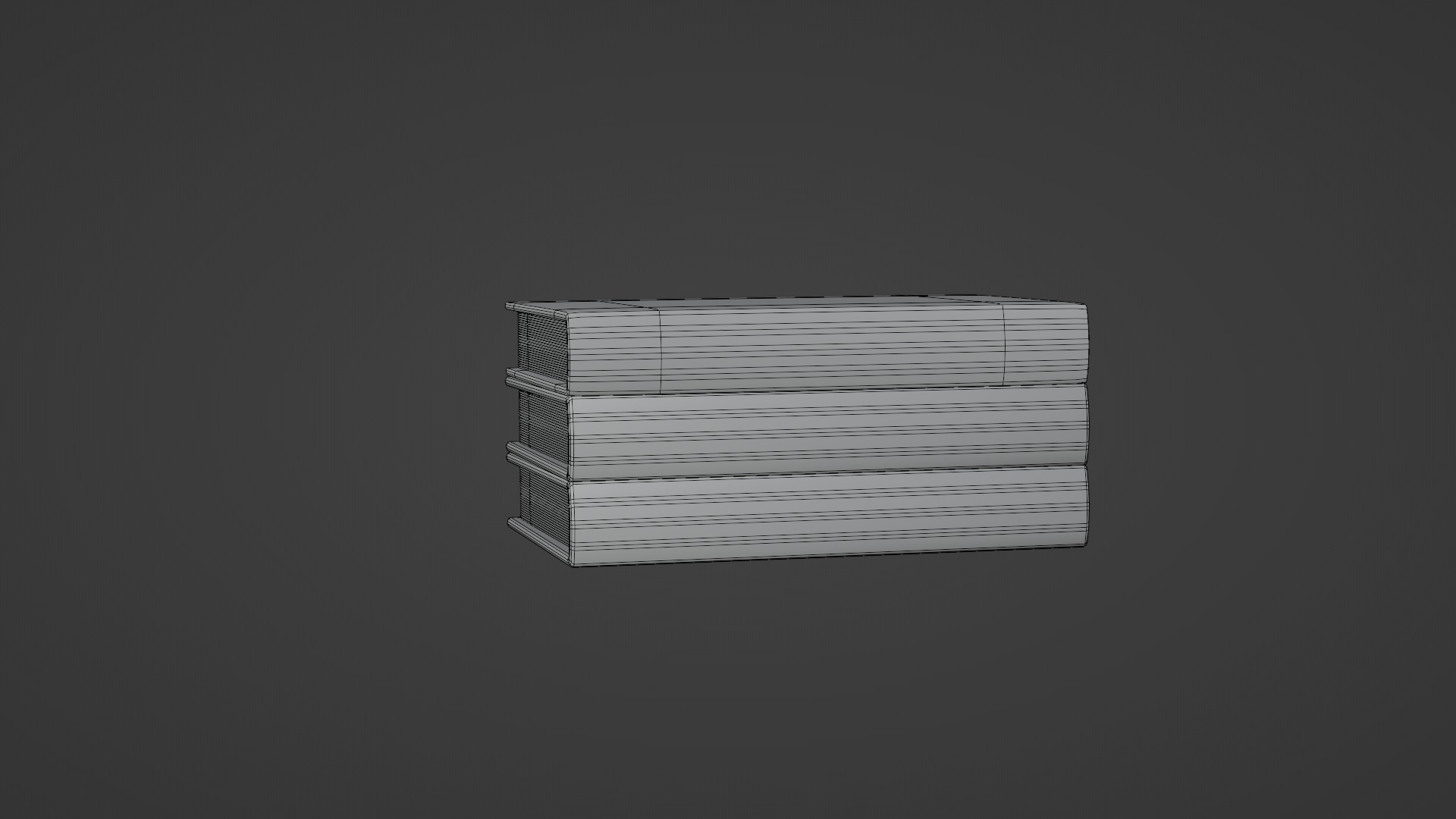 Book Stack 2 With Rig 3D model_14
