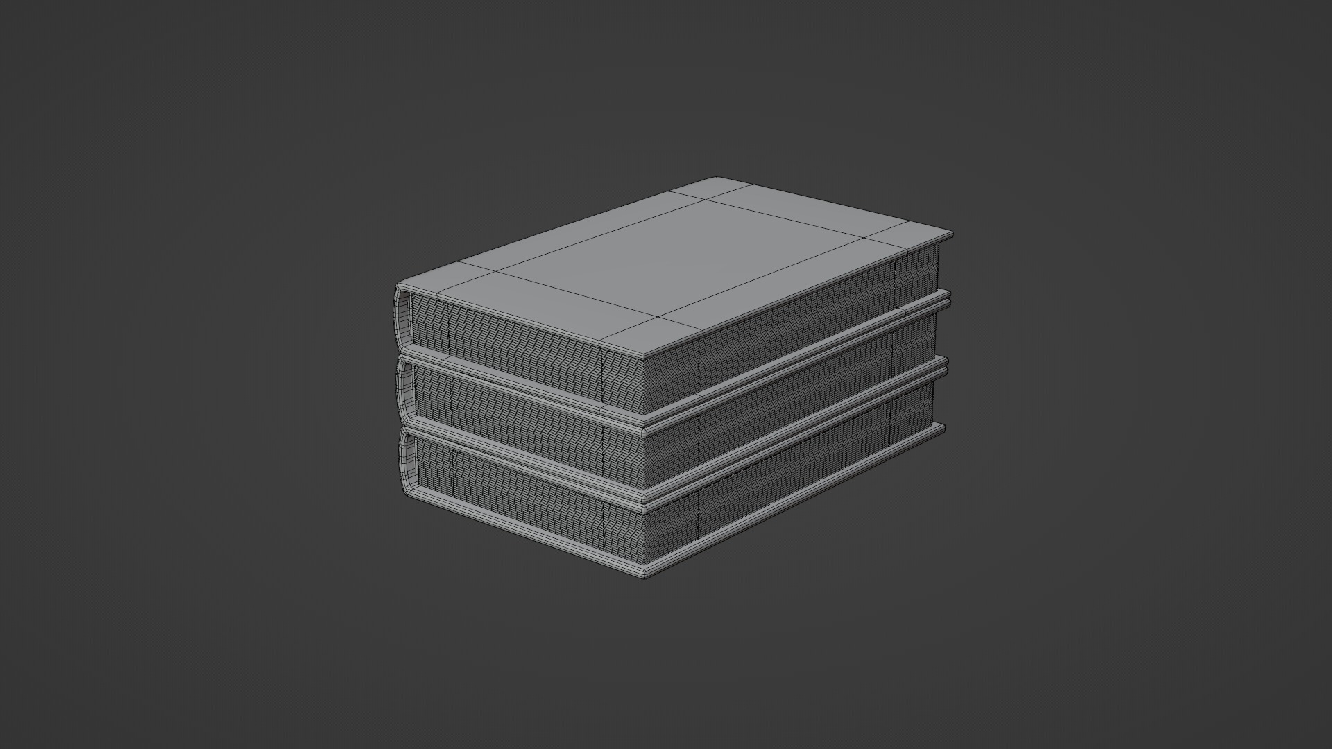 Book Stack 2 With Rig 3D model_11