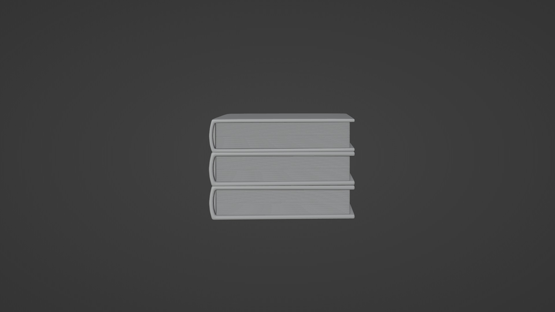 Book Stack 2 With Rig 3D model_8