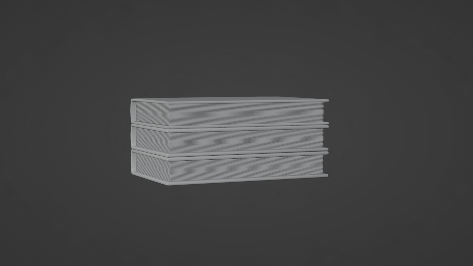 Book Stack 2 With Rig 3D model_10