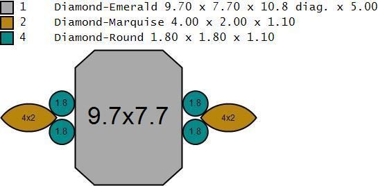 Emerald cut engagement ring 3D print model_9