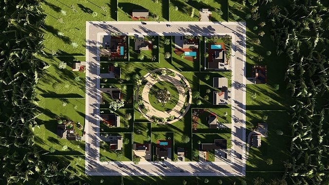 Residential Development Pack 3D model 5