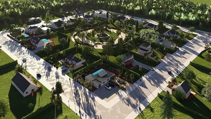 Residential Development Pack 3D model 3