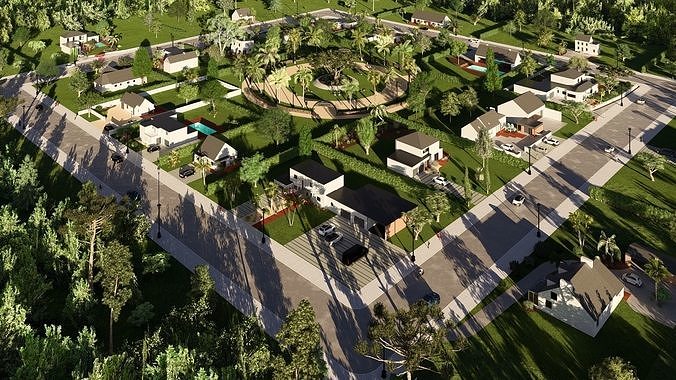 Residential Development Pack 3D model 2