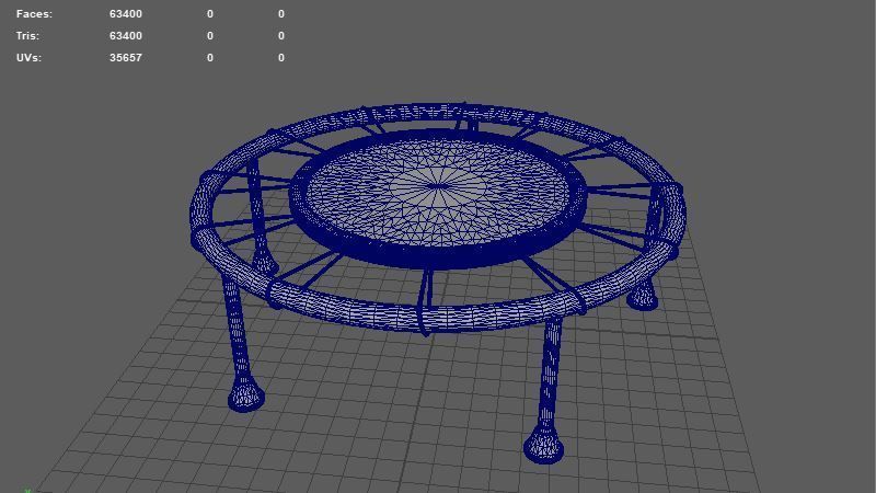 Fitness Rebounder  3D model_9