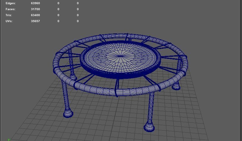Fitness Rebounder  3D model_10
