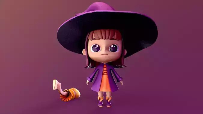 Halloween Witch Rigged 