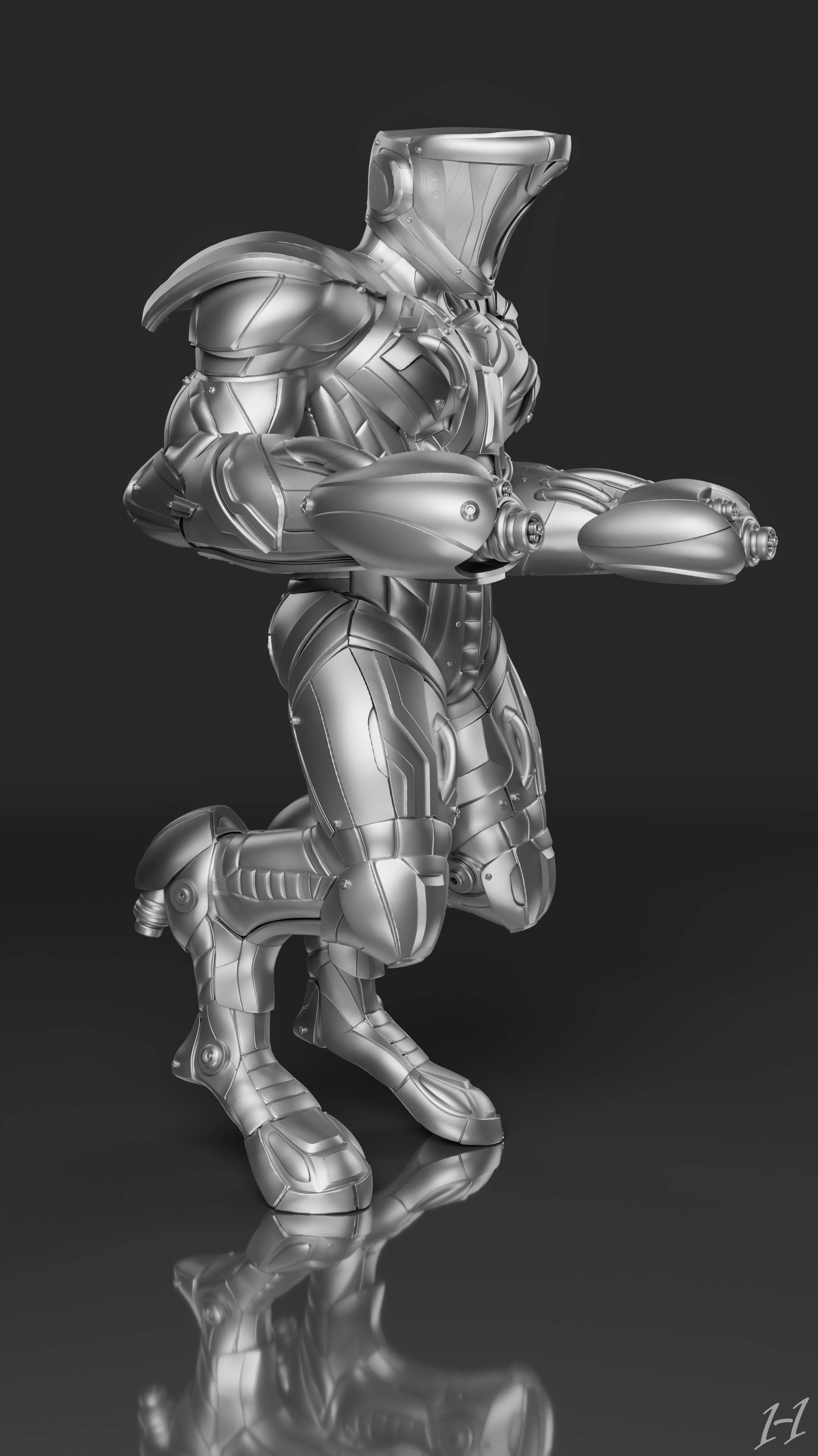 Soldier Robot Character  3D model_2
