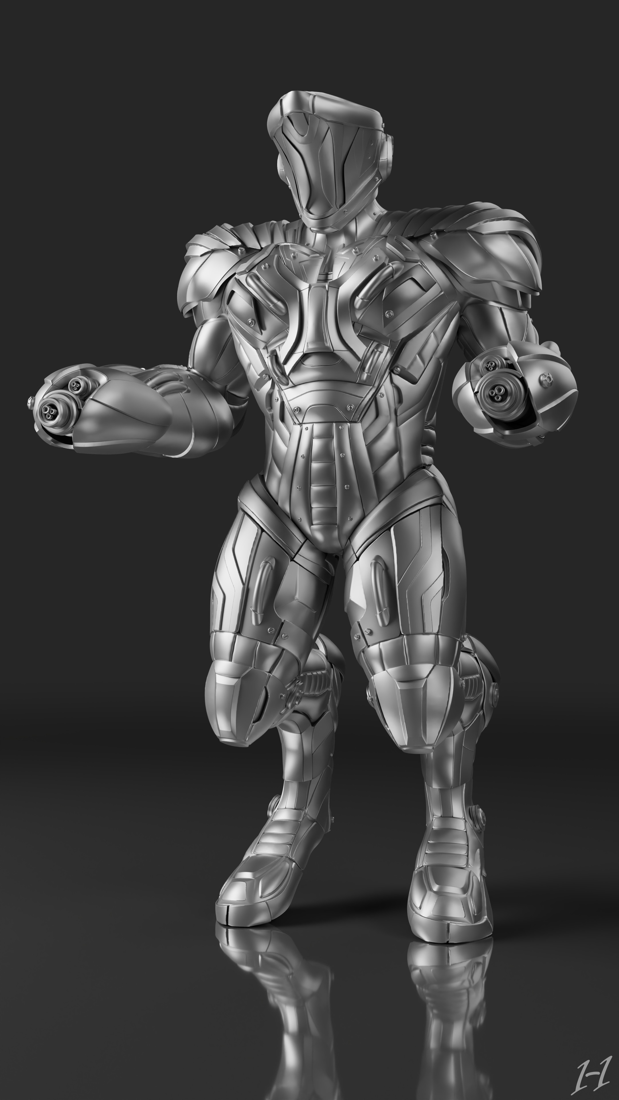 Soldier Robot Character  3D model_1