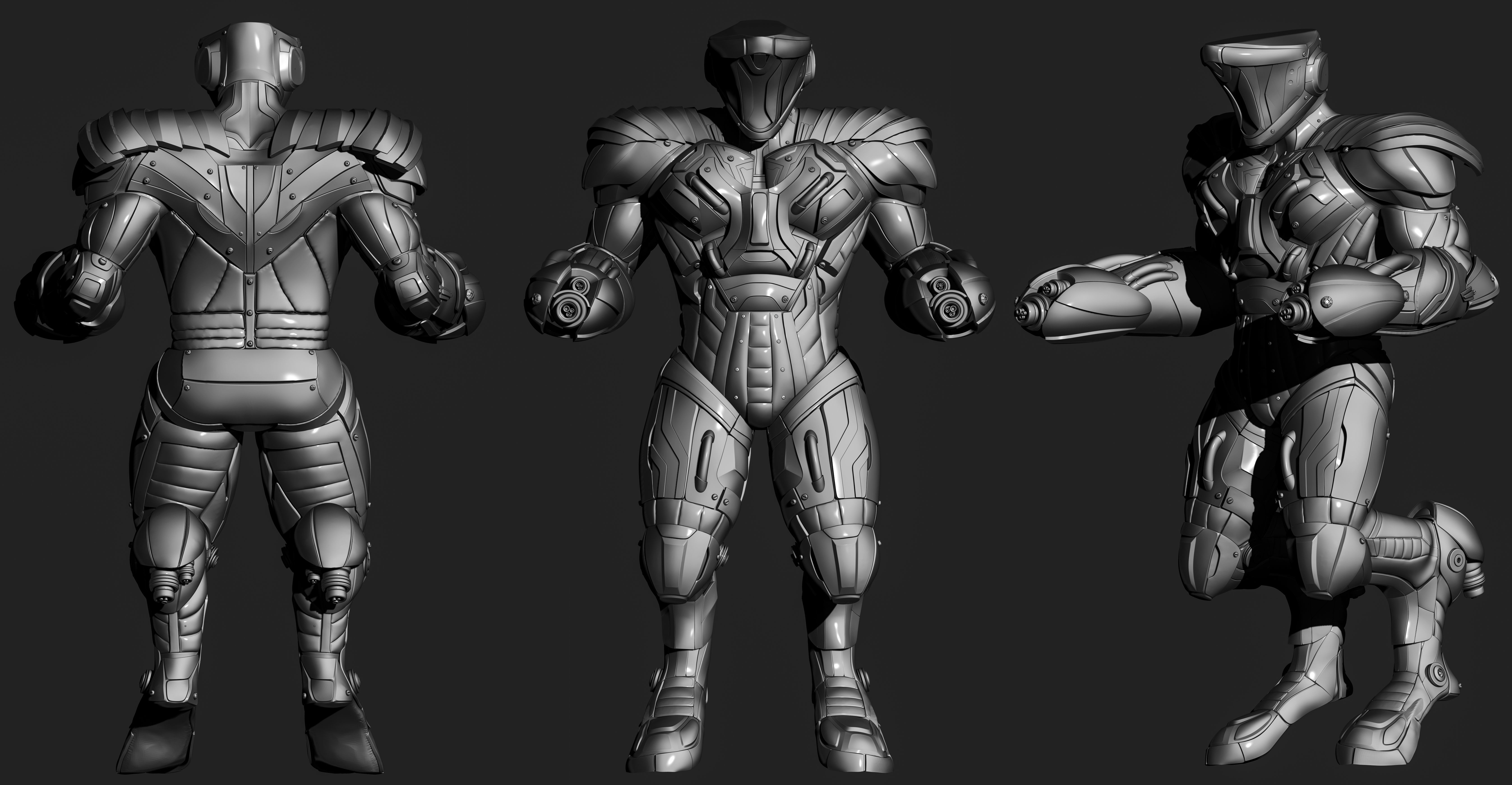 Soldier Robot Character  3D model_6