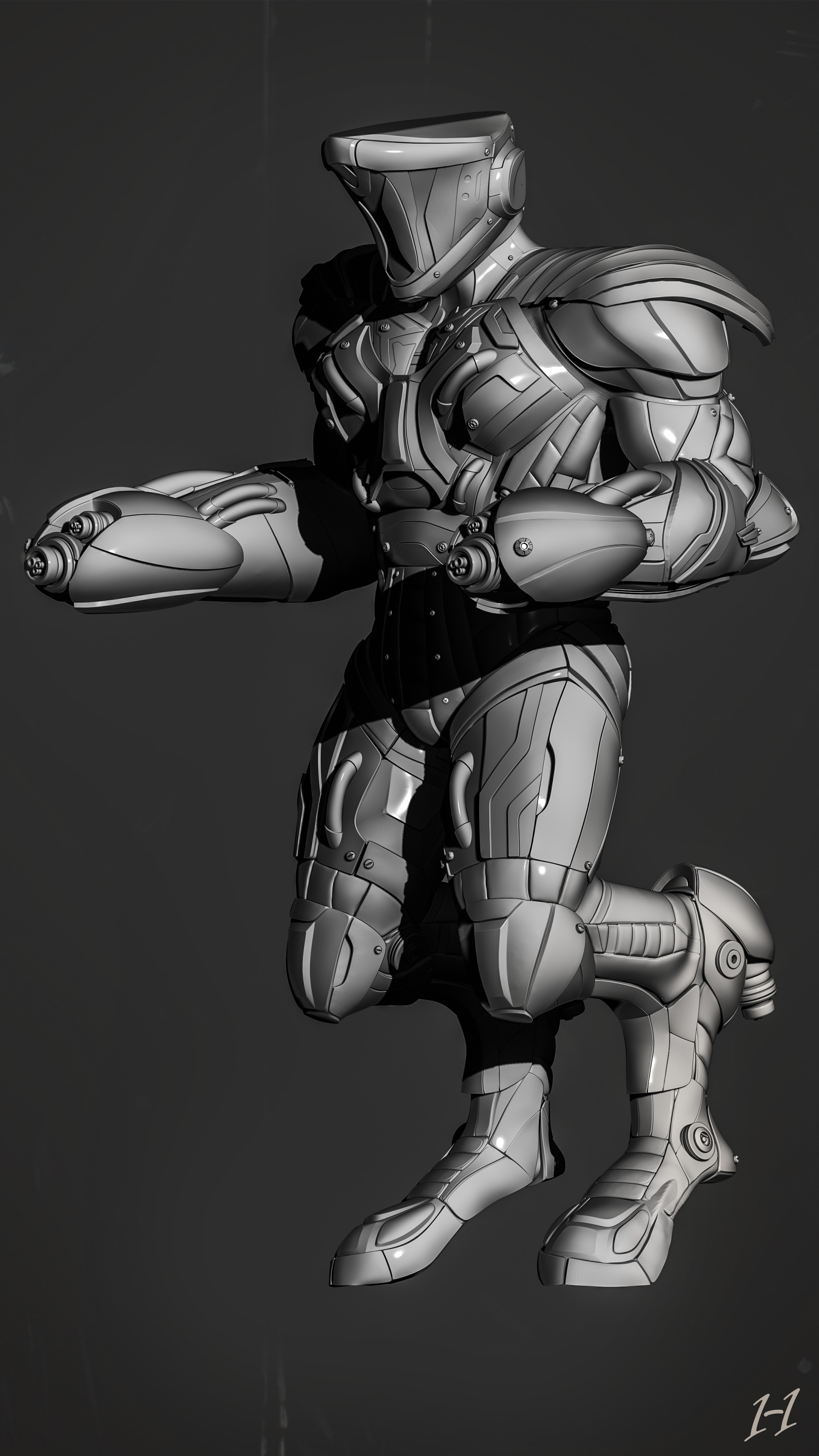 Soldier Robot Character  3D model_5