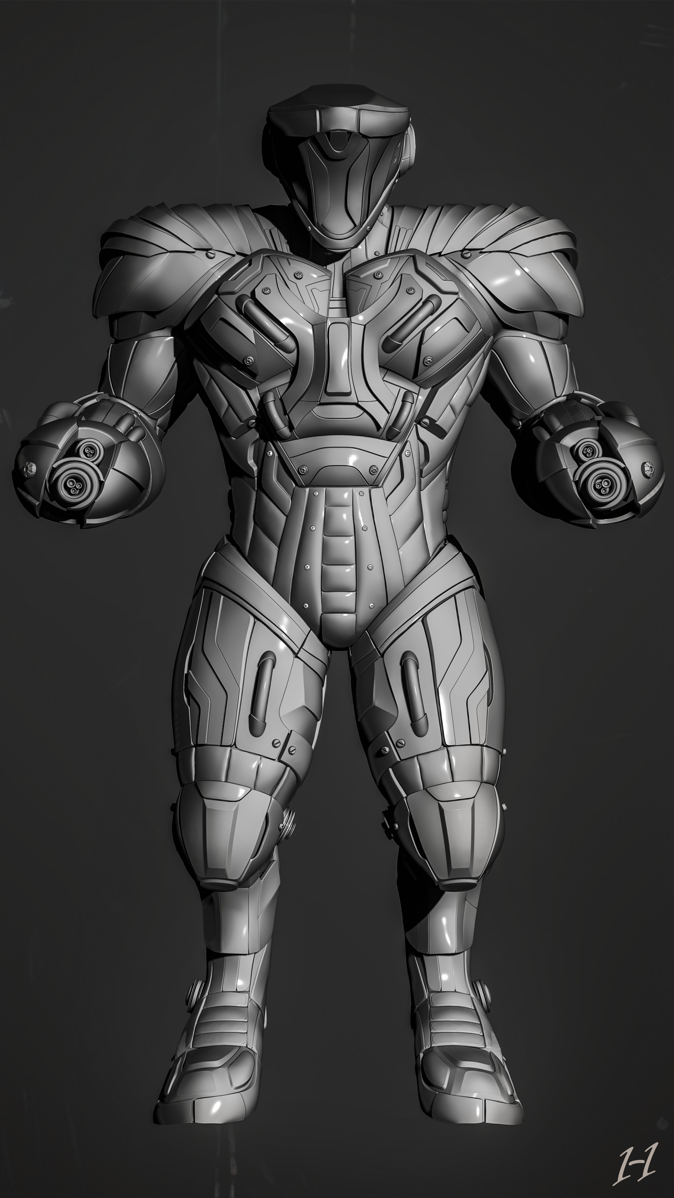Soldier Robot Character  3D model_4