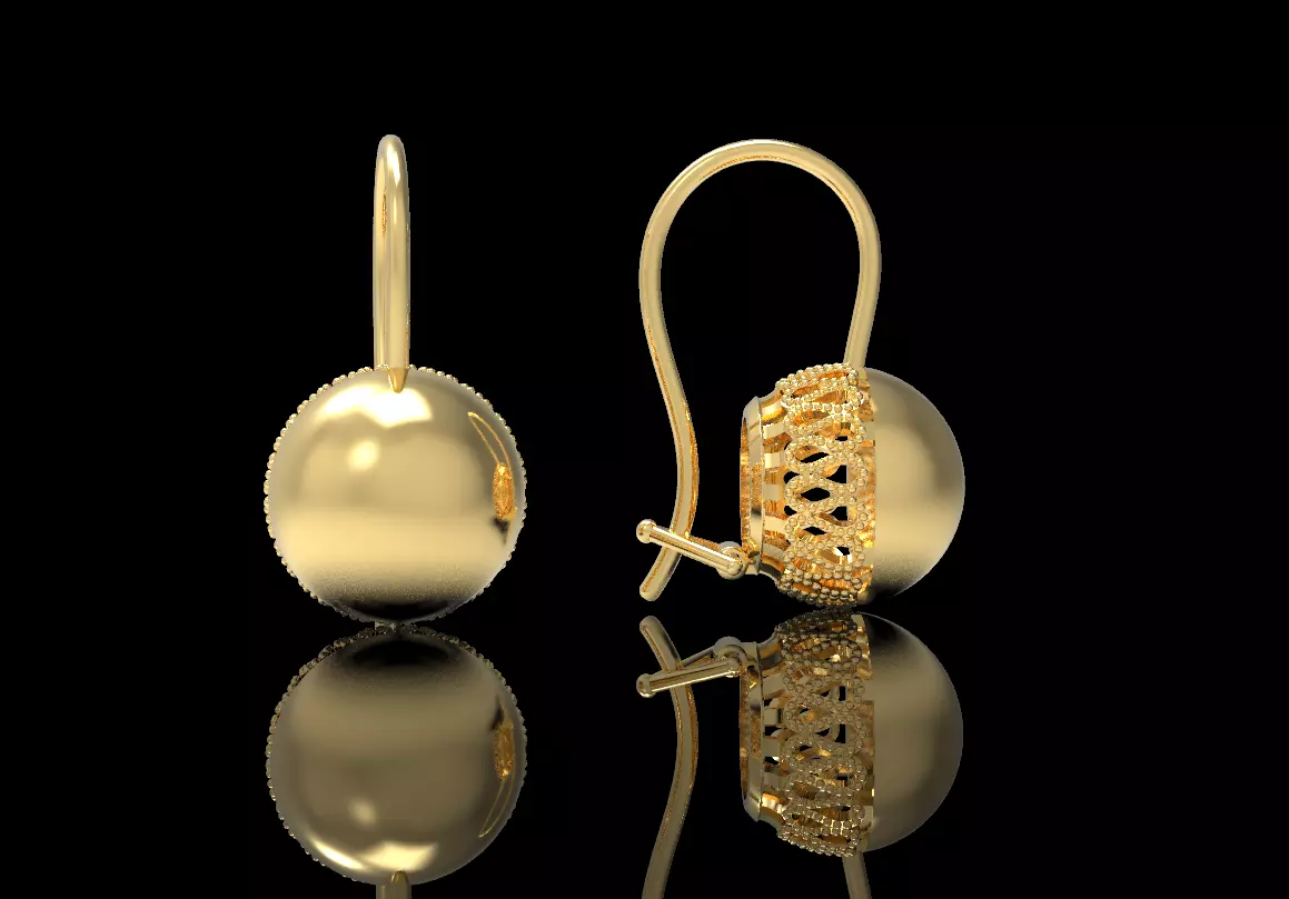 Soviet design earrings 3D print model