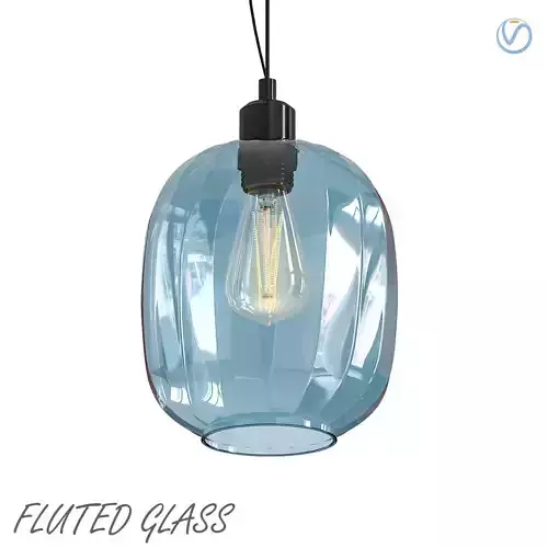 Fluted Glass Pendant