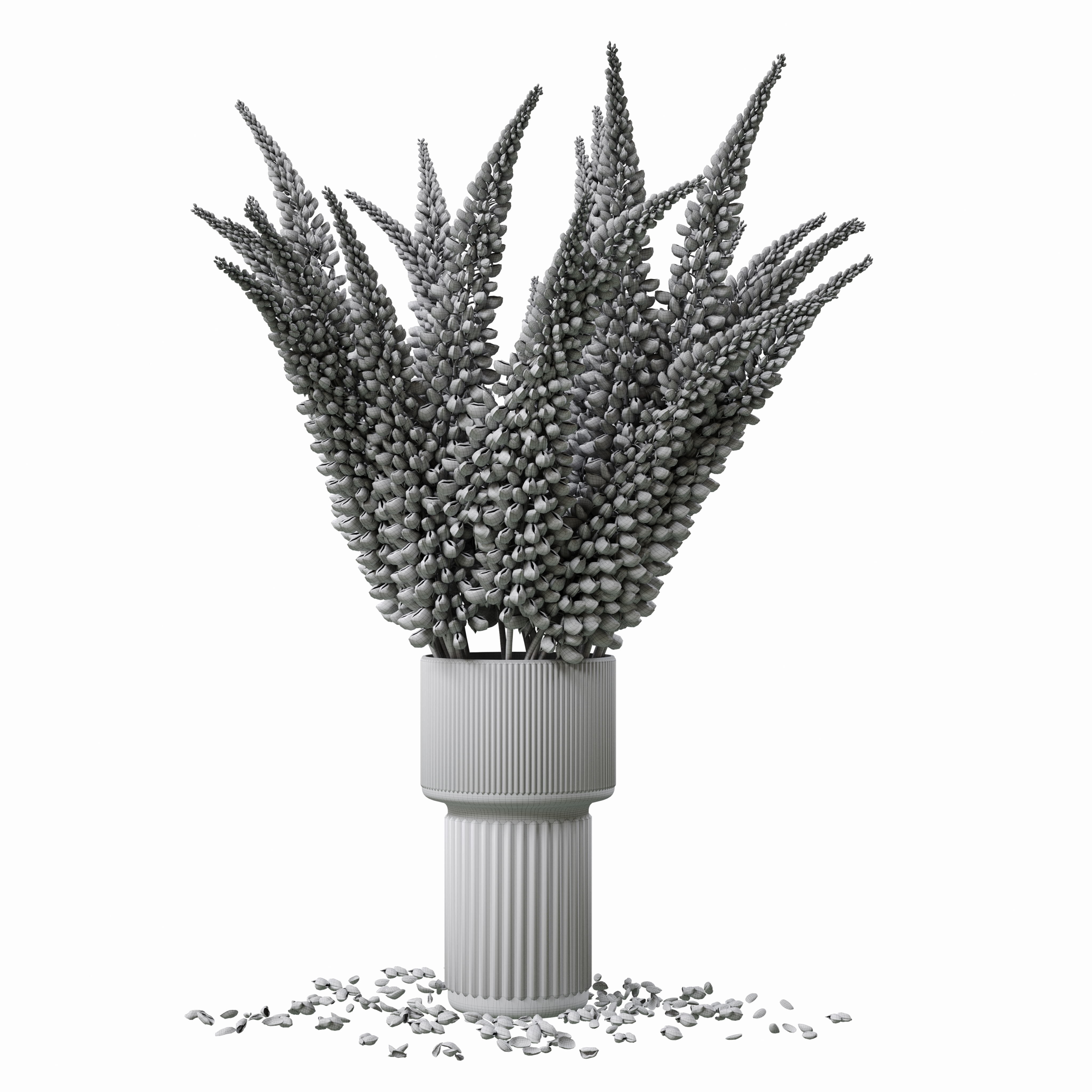 Bouquet of lupinus flowers 3D model_8