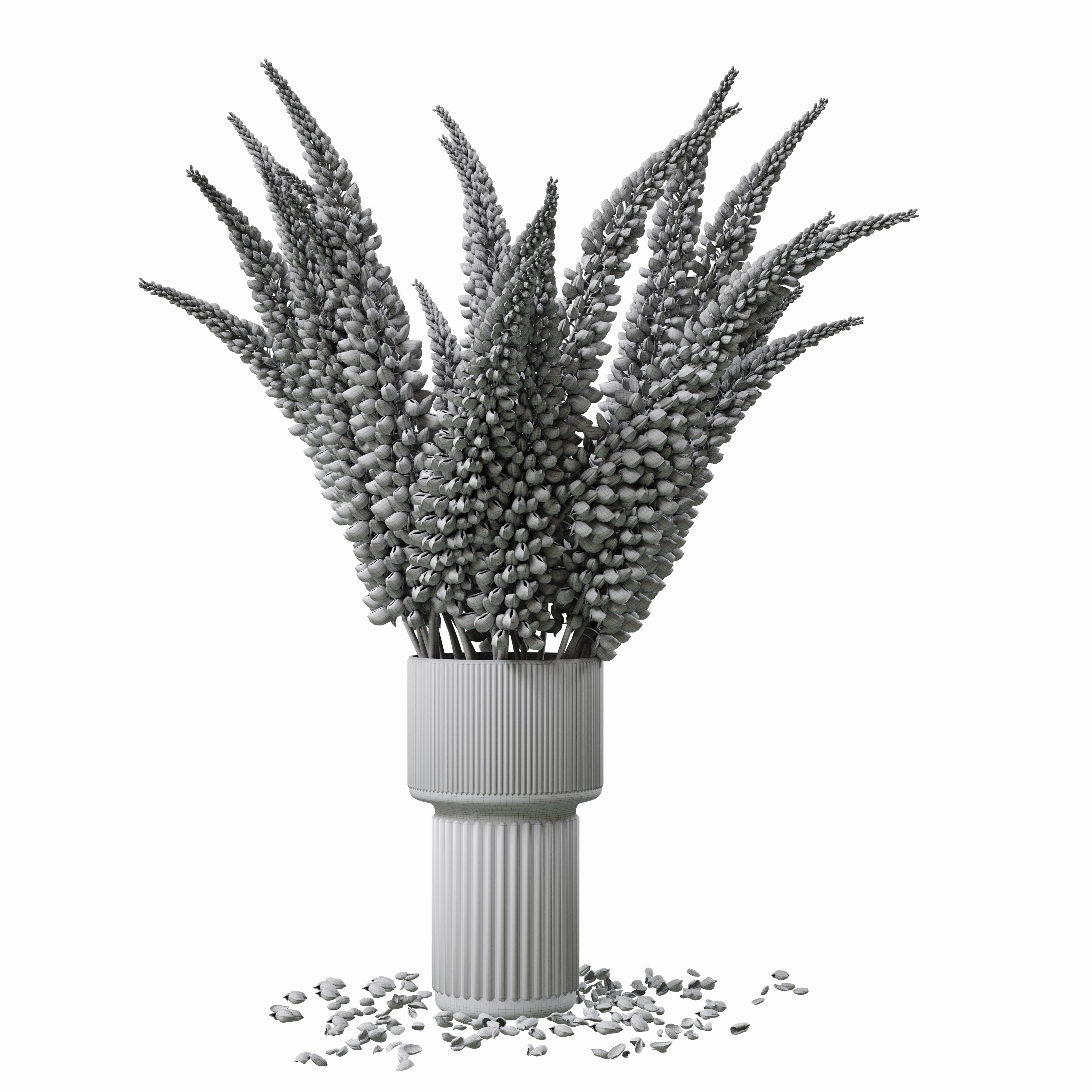 Bouquet of lupinus flowers 3D model_6
