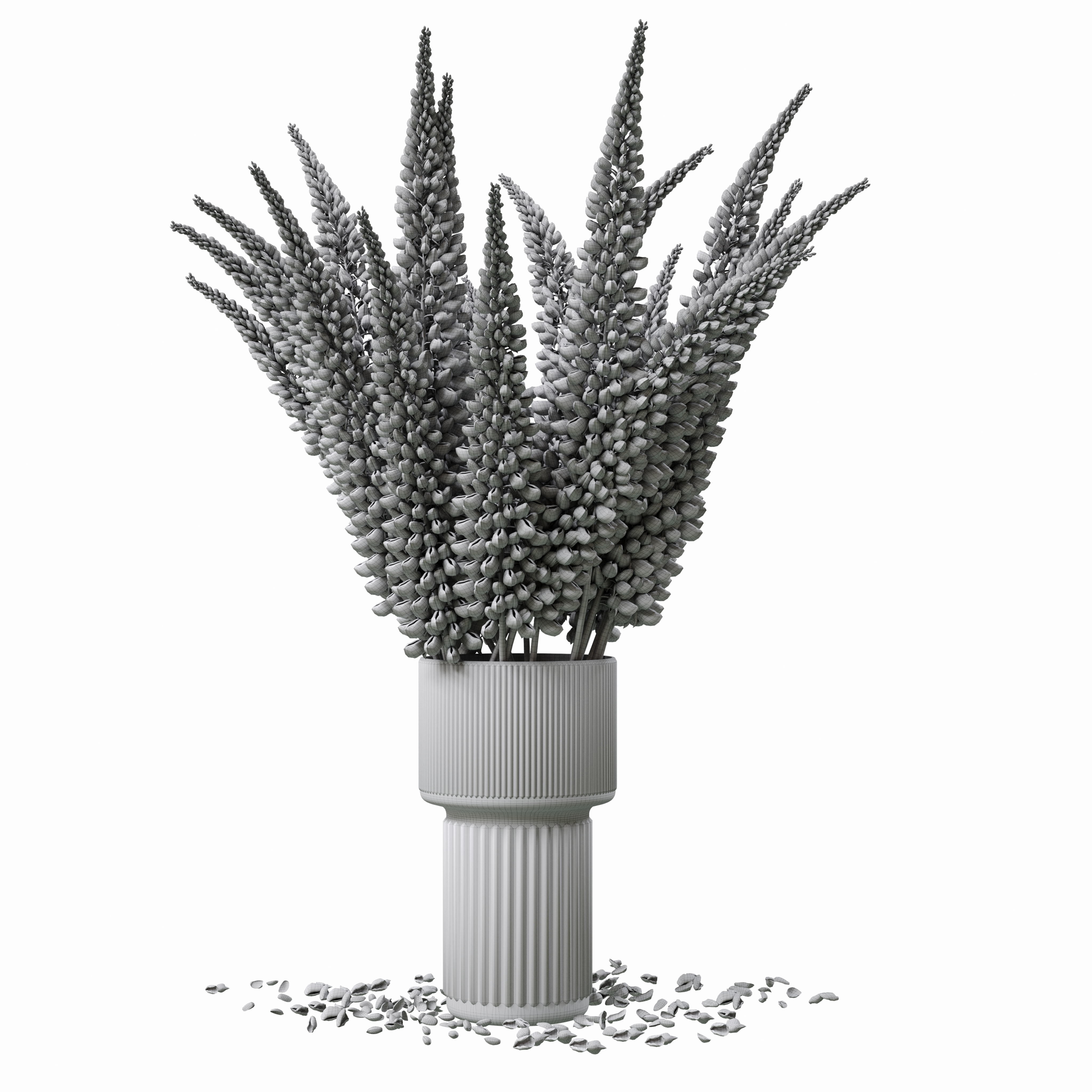 Bouquet of lupinus flowers 3D model_16